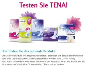 TENA Produktprobe