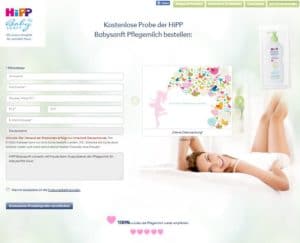 Hipp Pflegemilch Produktprobe