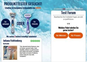 Gillette Produkte testen