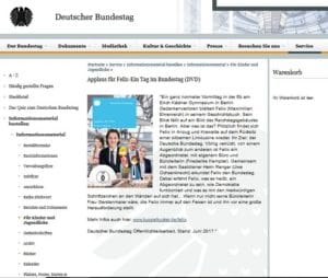 Kinder DVD vom Bundestag