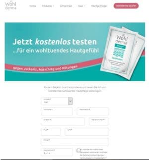Wohlderma Produktprobe