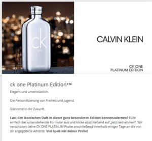 Calvin Klein Parfumprobe